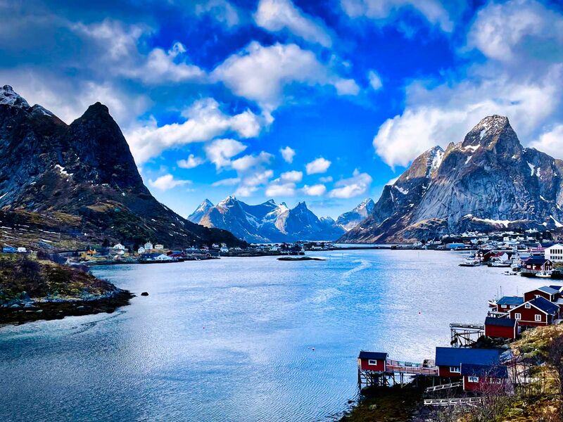 Bergpanorama in Reine