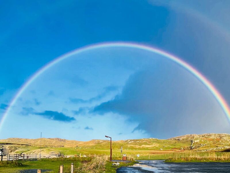 doppelter Regenbogen am Neujahrsmorgen