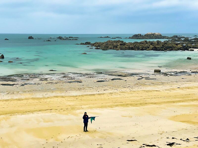 Drachensteigen vor schönster Kulisse