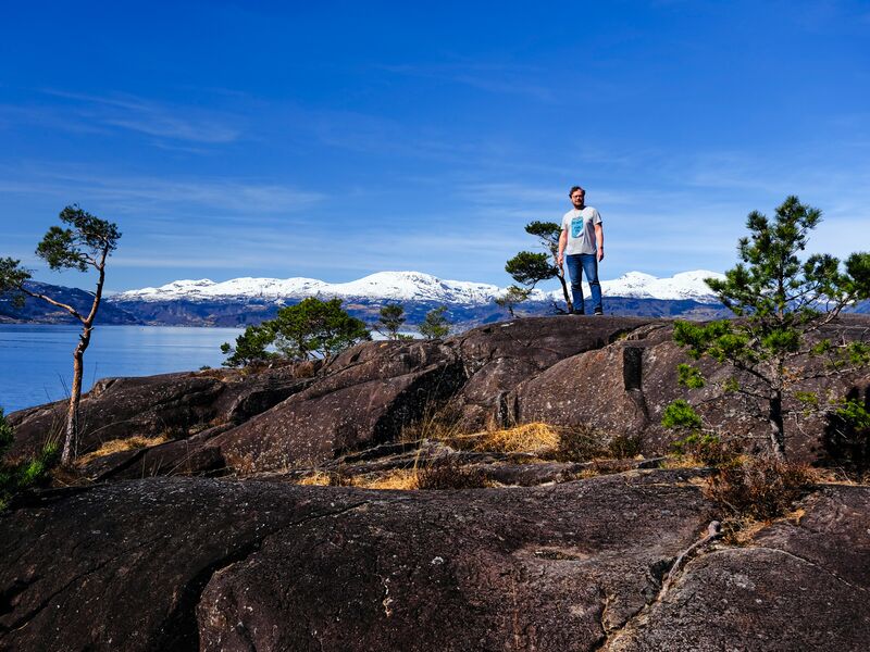 Ein Vikinger vor dem Gletscher