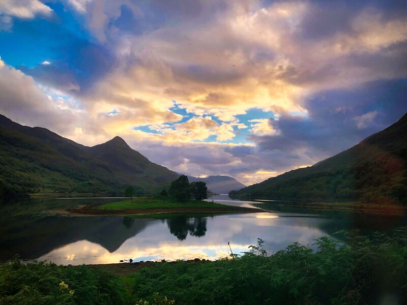 Loch Leven bei Sonnenuntergang