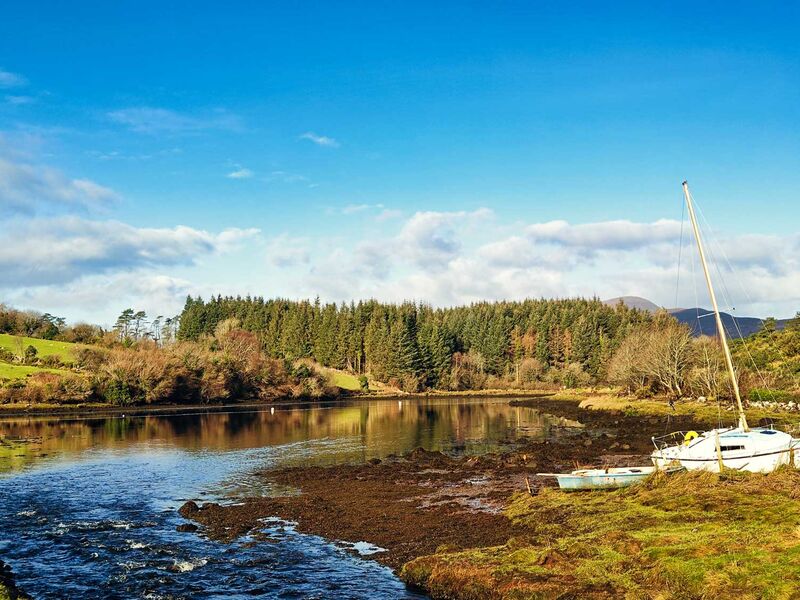 Clew bay bei der Burrishole Abbey