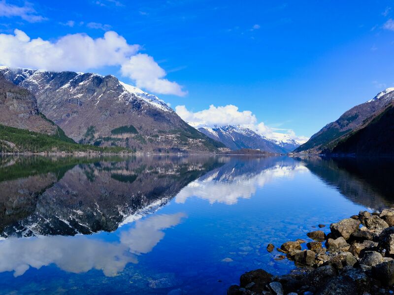 Spiegelung am Sørfjorden
